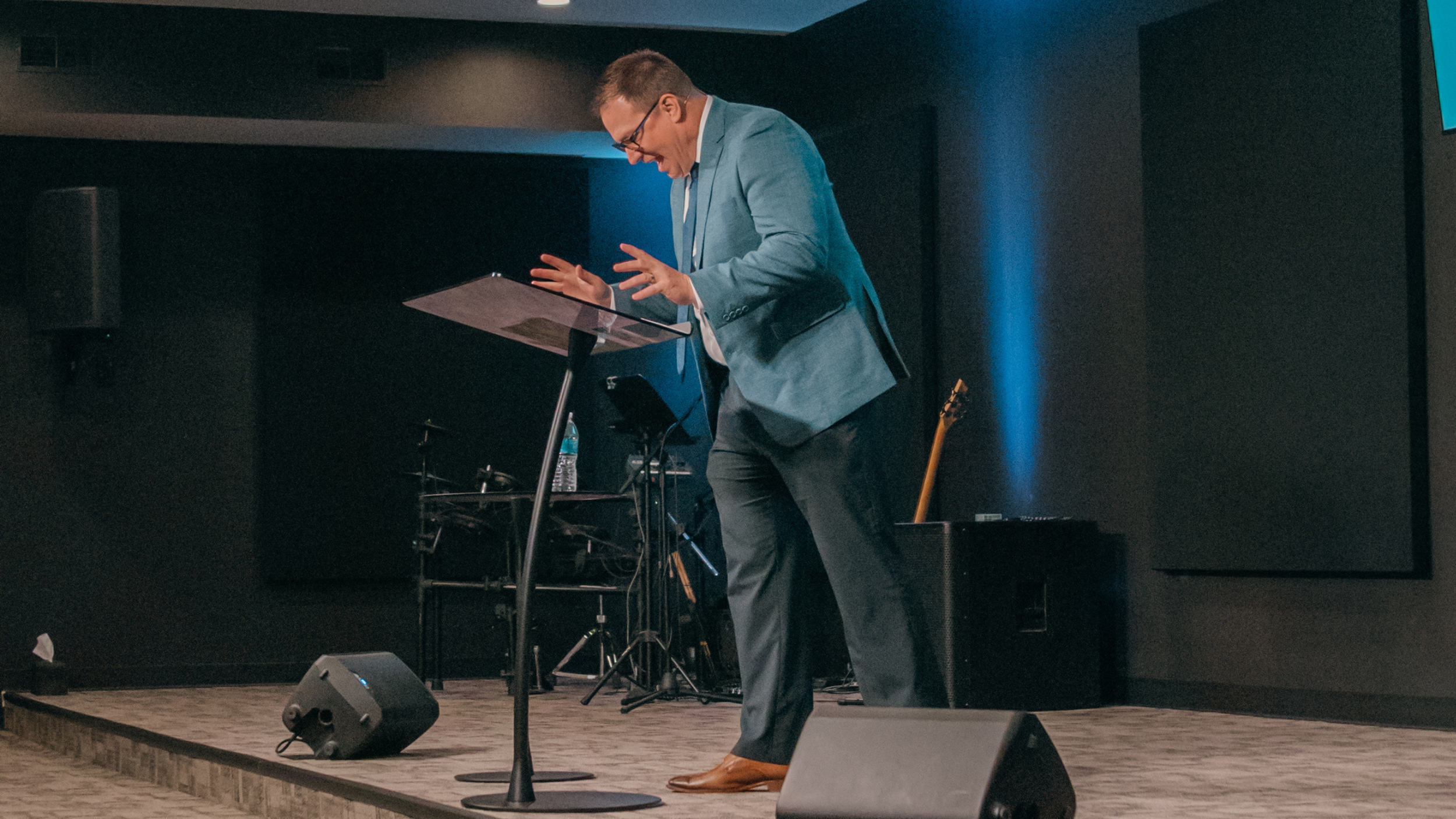 Jonathan McClintock preaching