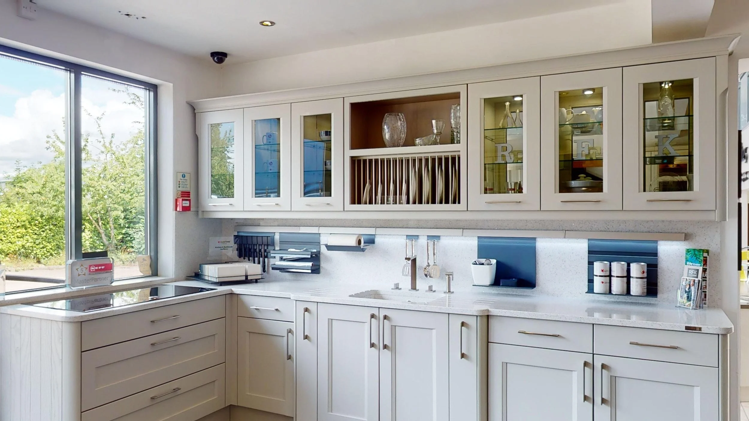 Classic and shaker kitchen display in RFK Rugby showroom