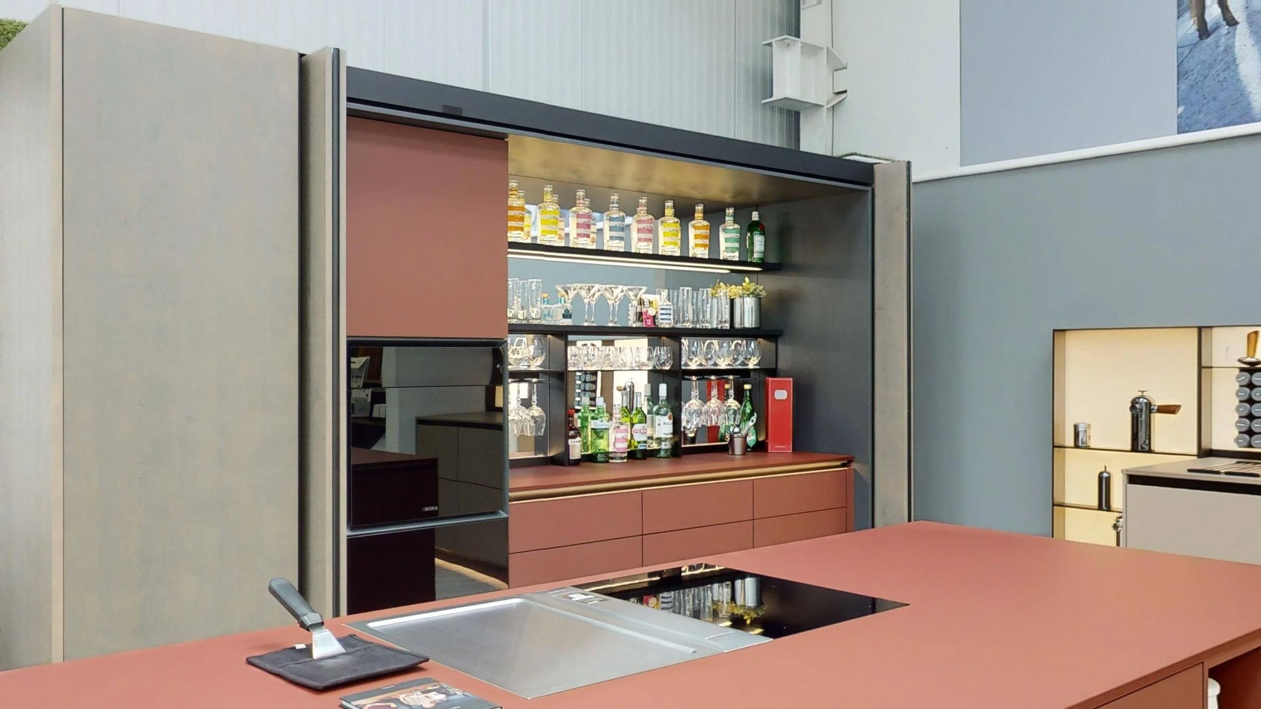Storage and internal fittings display in RFK Rugby showroom