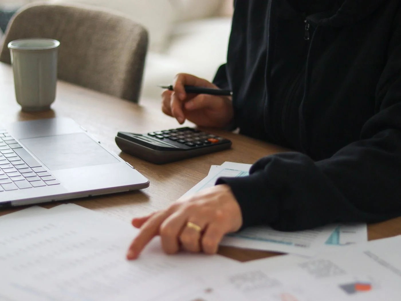 Working through statements with a calculator
