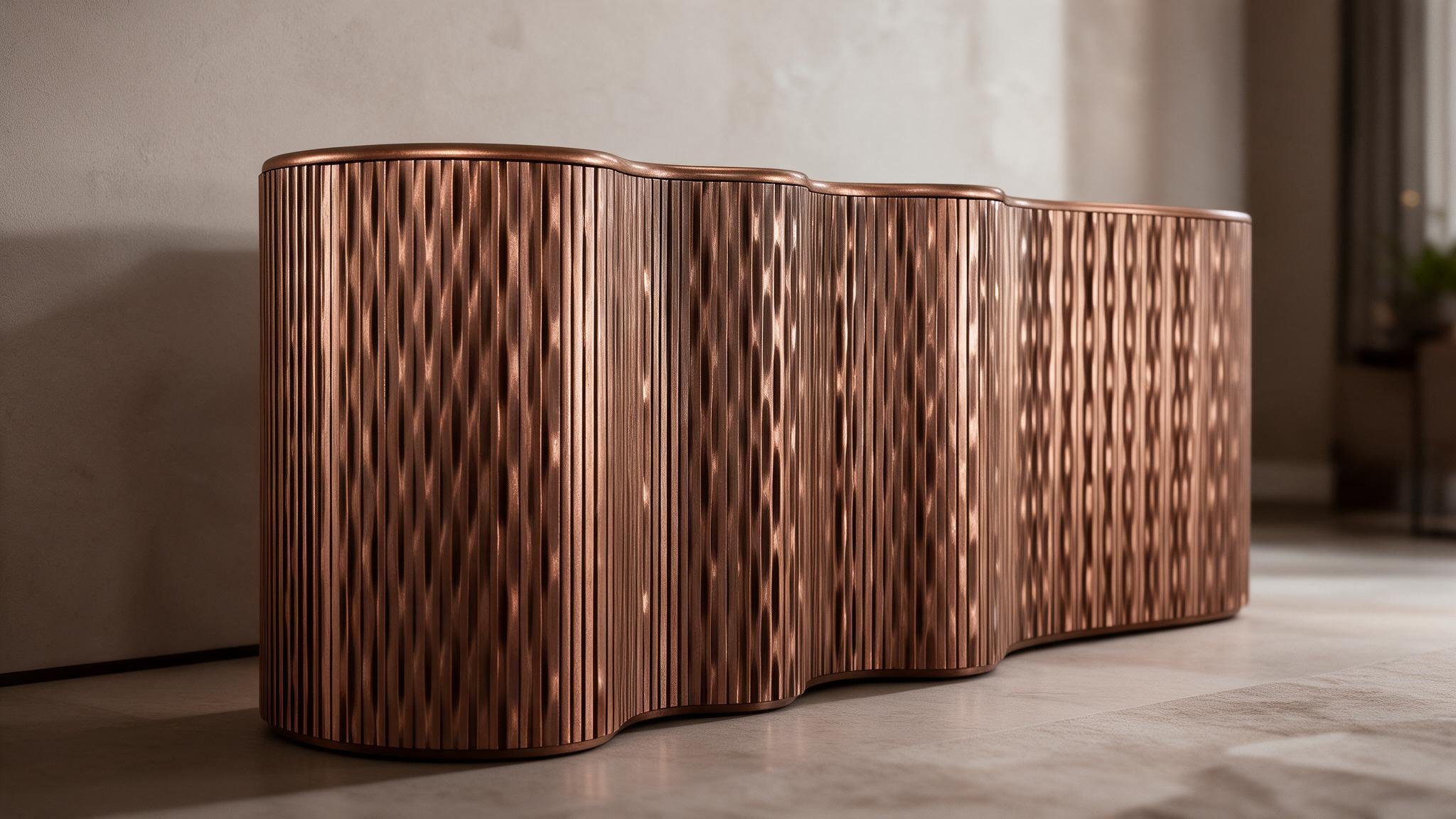 Curved Fluted Sideboard