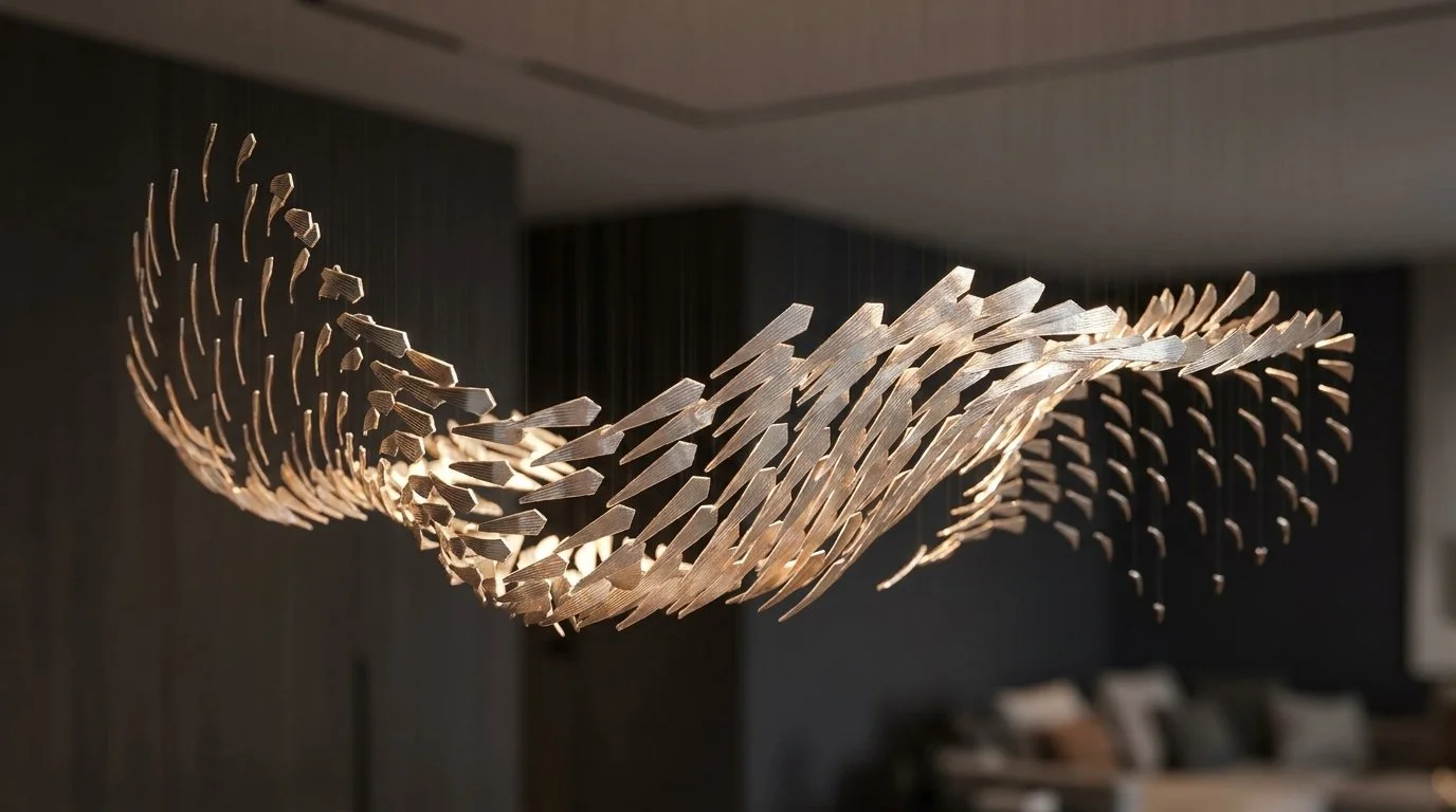 Sculptural Metal Light