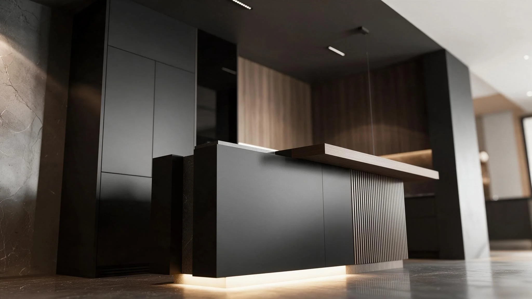 Warm Wood Modular Kitchen