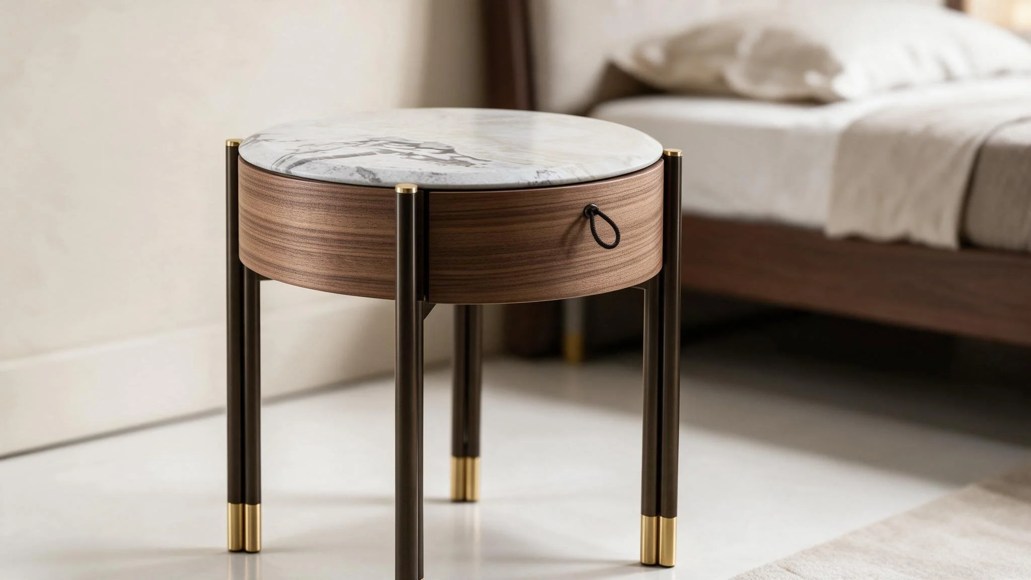 Round Bedside Table