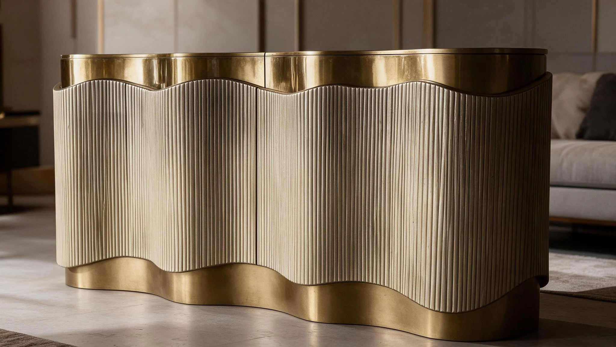 Curved Fluted Sideboard (Variant)