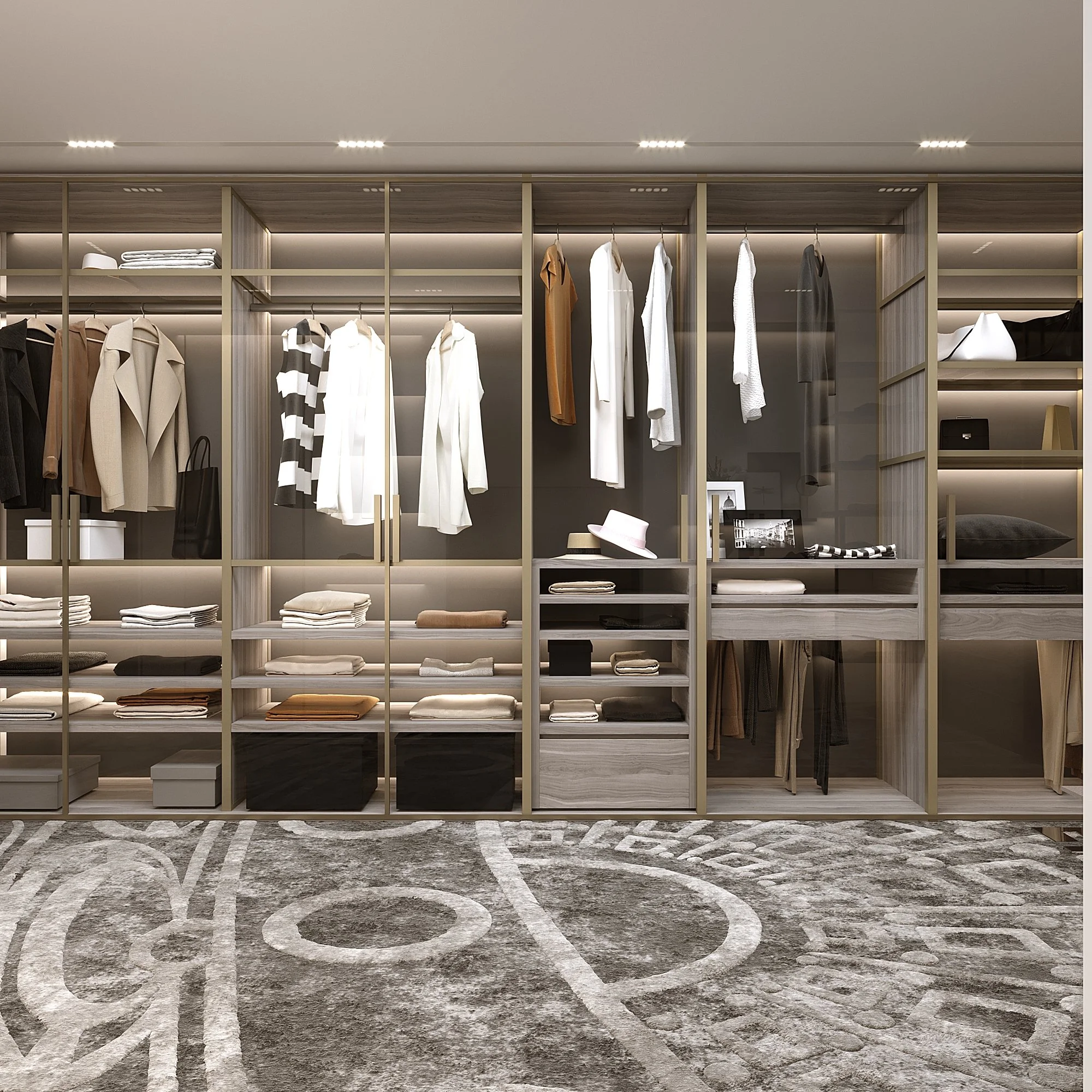 Minimal Luxury Wardrobe Wall
