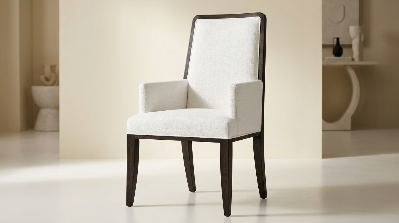Dark Wood Dining Armchair