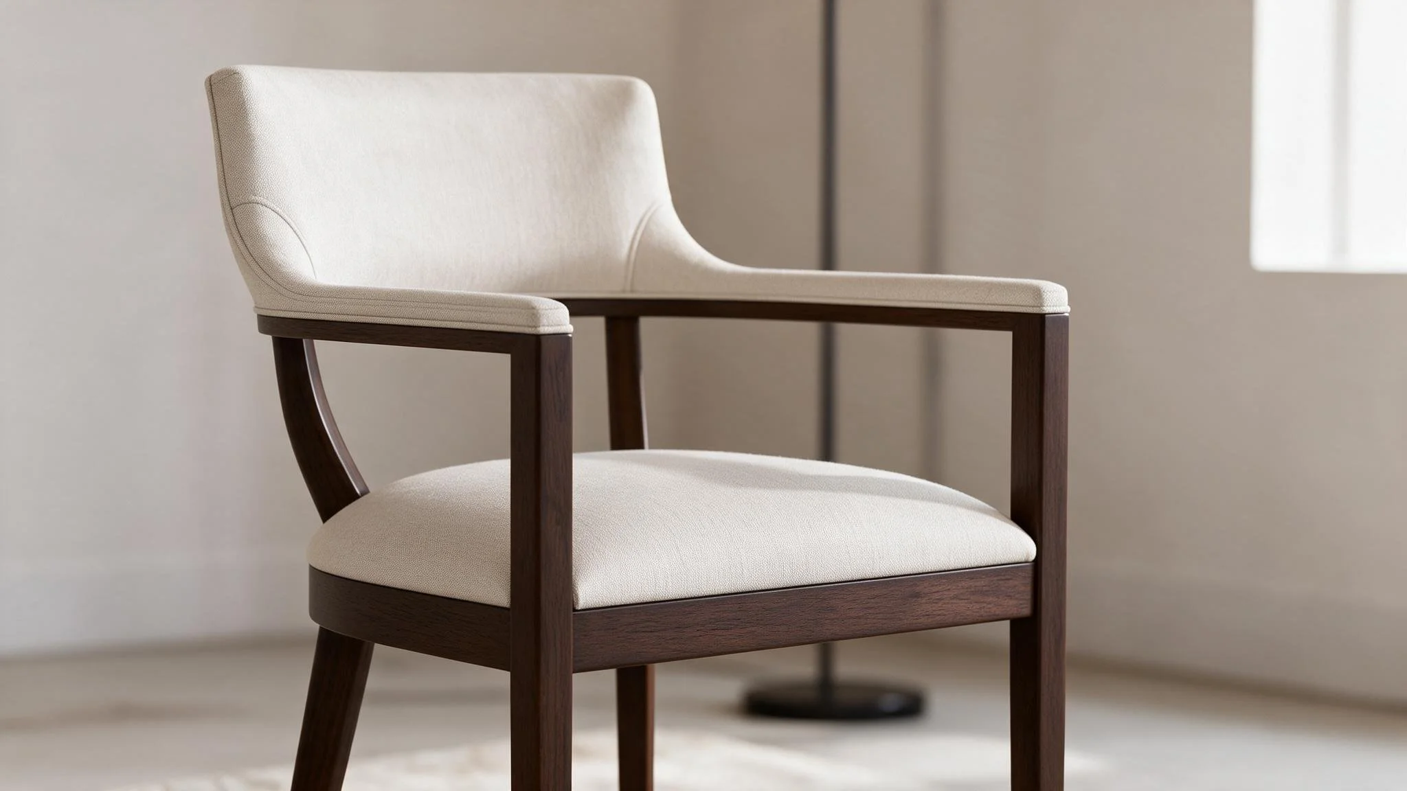 Curved Open-Back Armchair