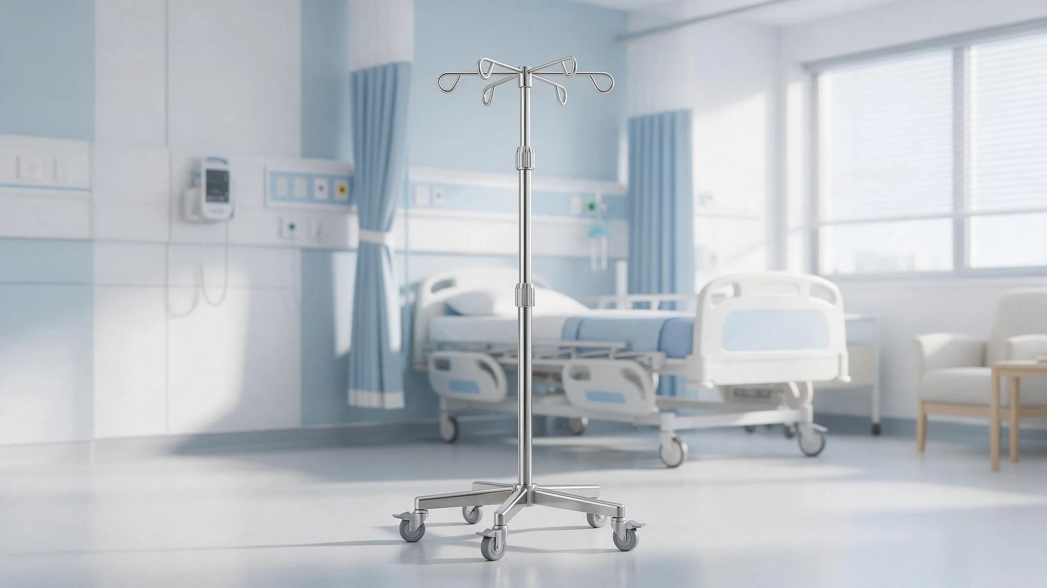 Stainless Steel IV Pole Stand