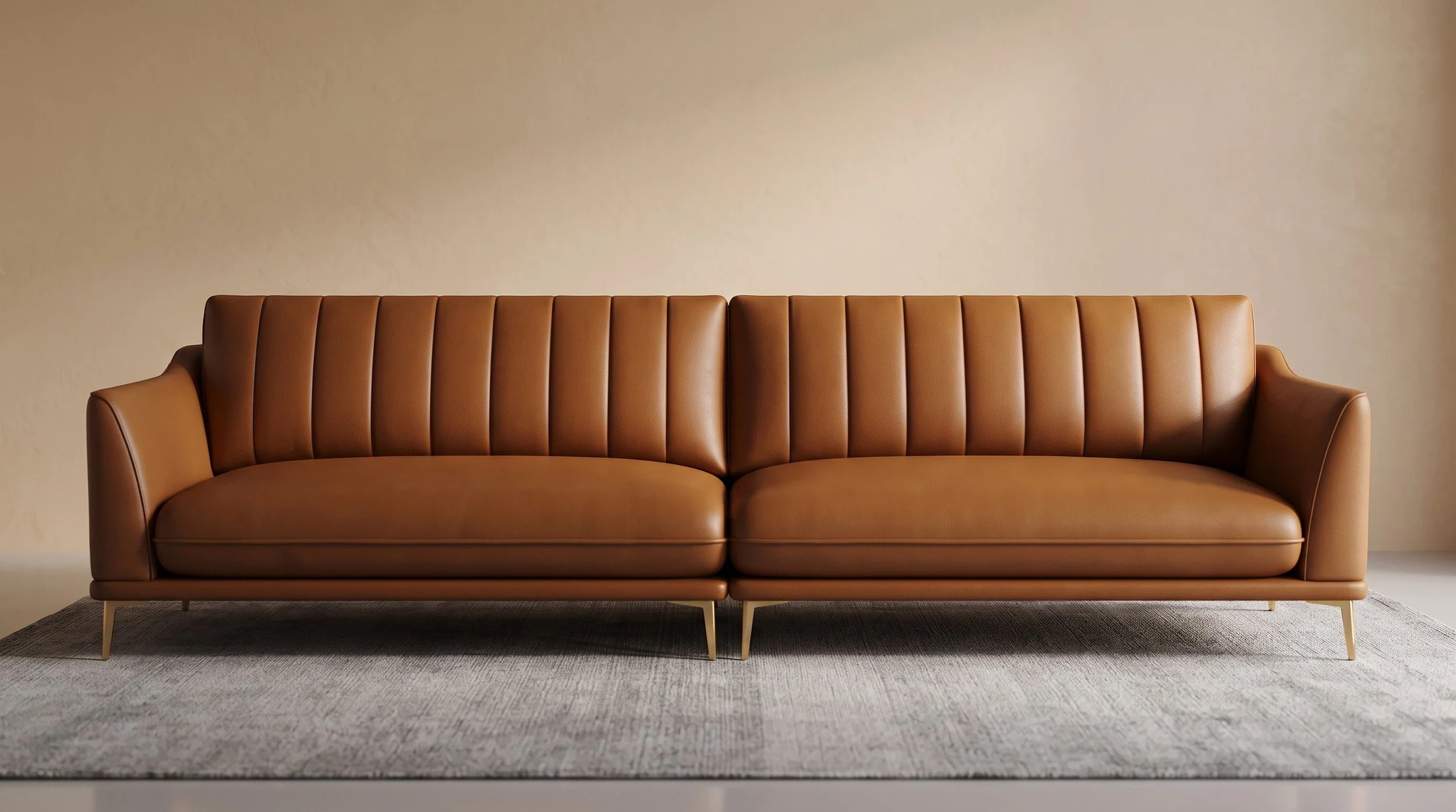 Brown Leather Sofa