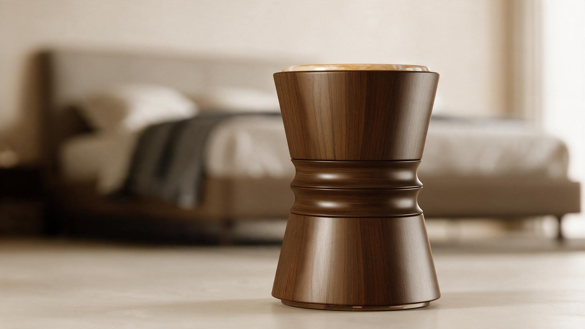 Sculptural Hourglass Side Table