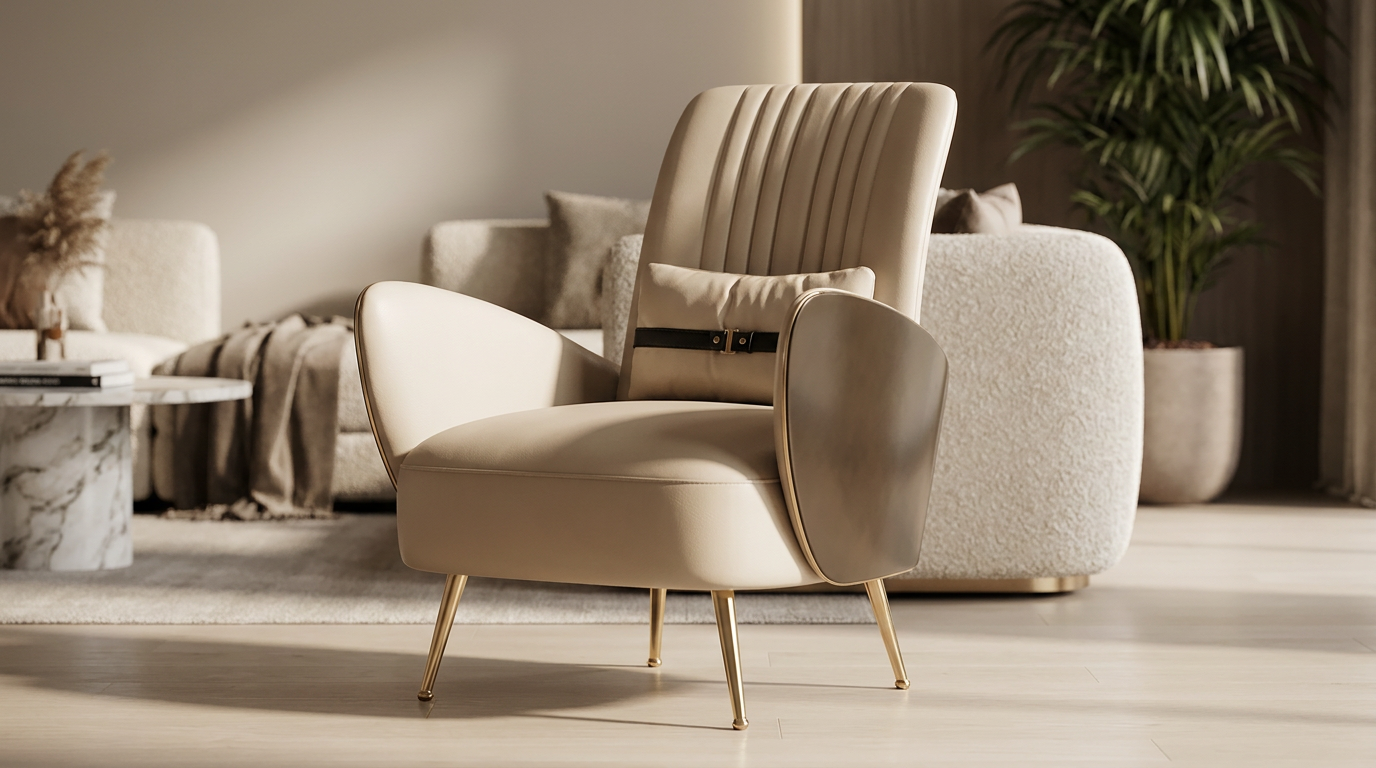 Cream Accent Chair