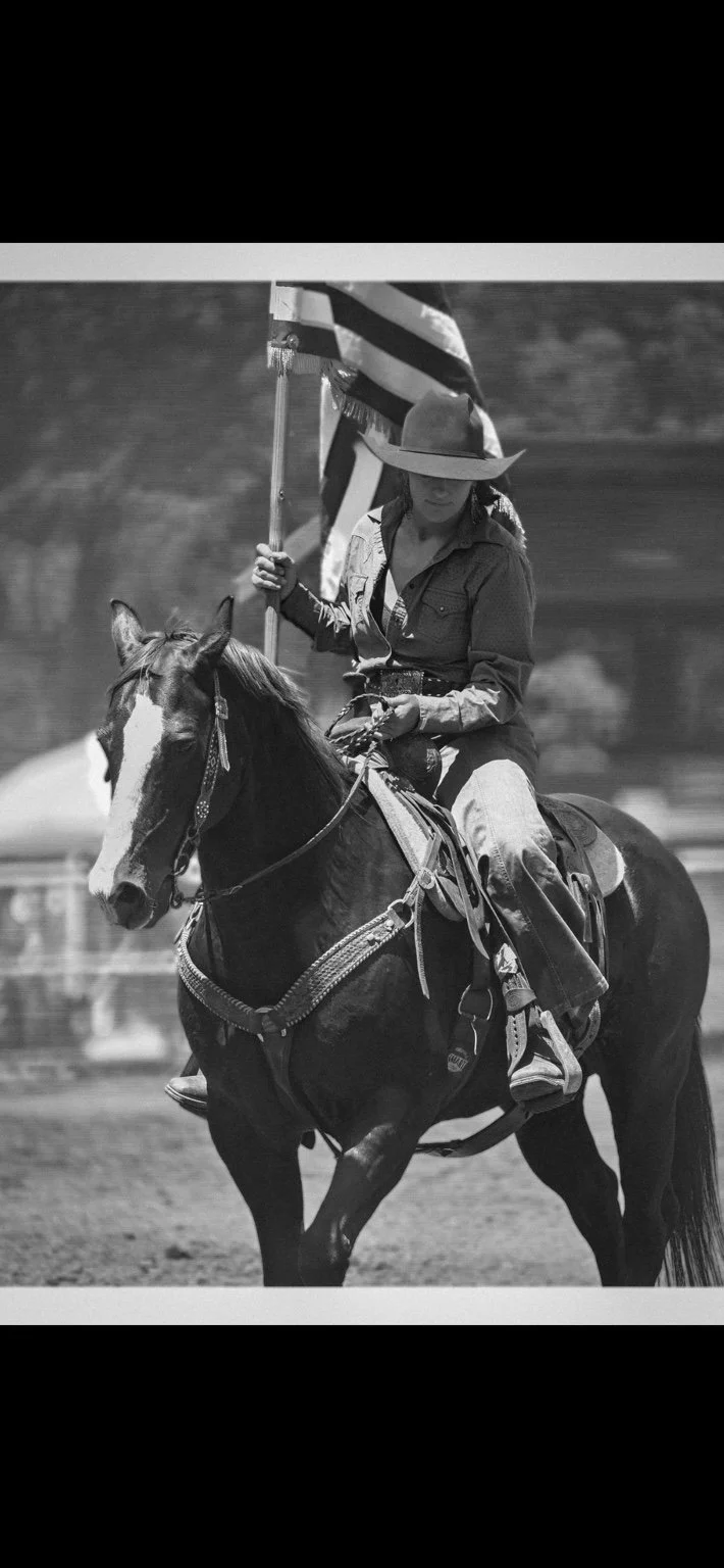 Moorea Agnoli riding a horse