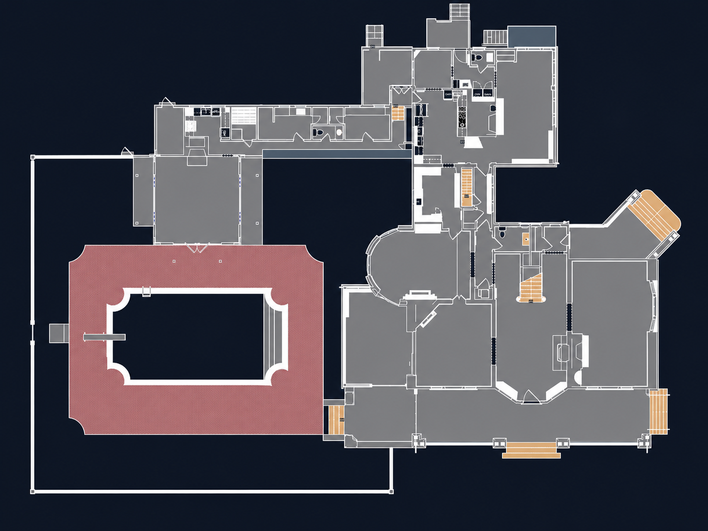 Floor plan generated from Revit model