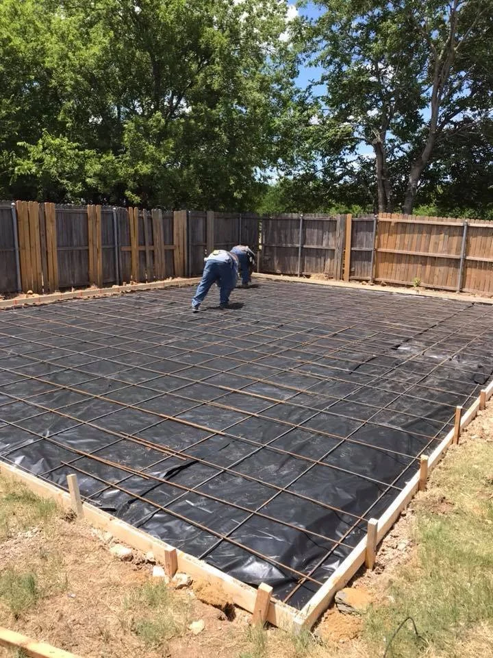 Residential patio concrete work