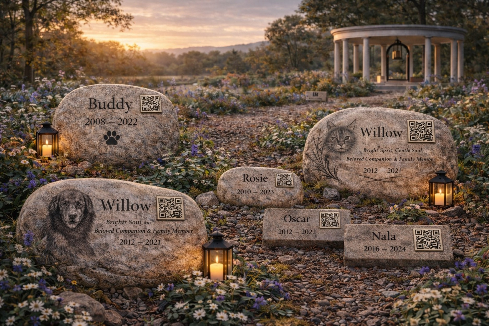 Overview of future remembrance options envisioned within Rainbow Meadow