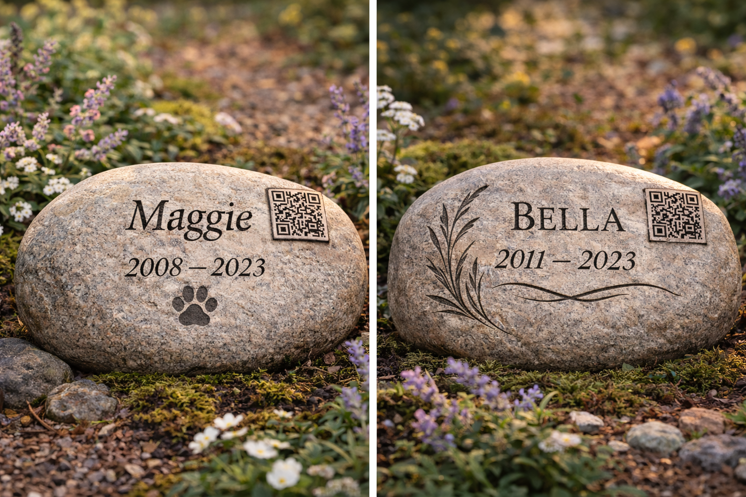 Garden Stone memorial option at Rainbow Meadow