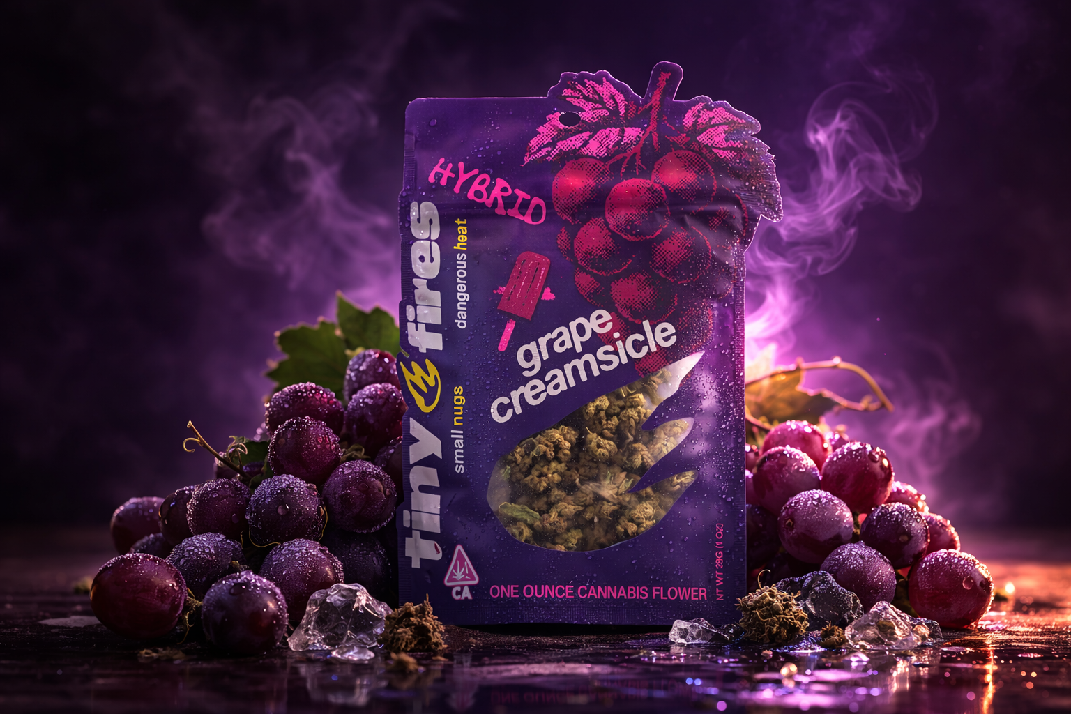 Grape Creamsicle cannabis product photography