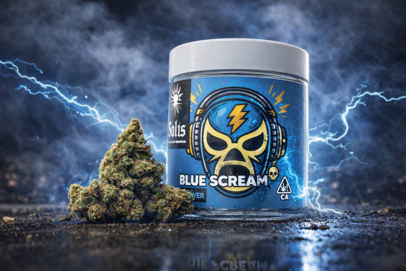 Blue Scream cannabis photography