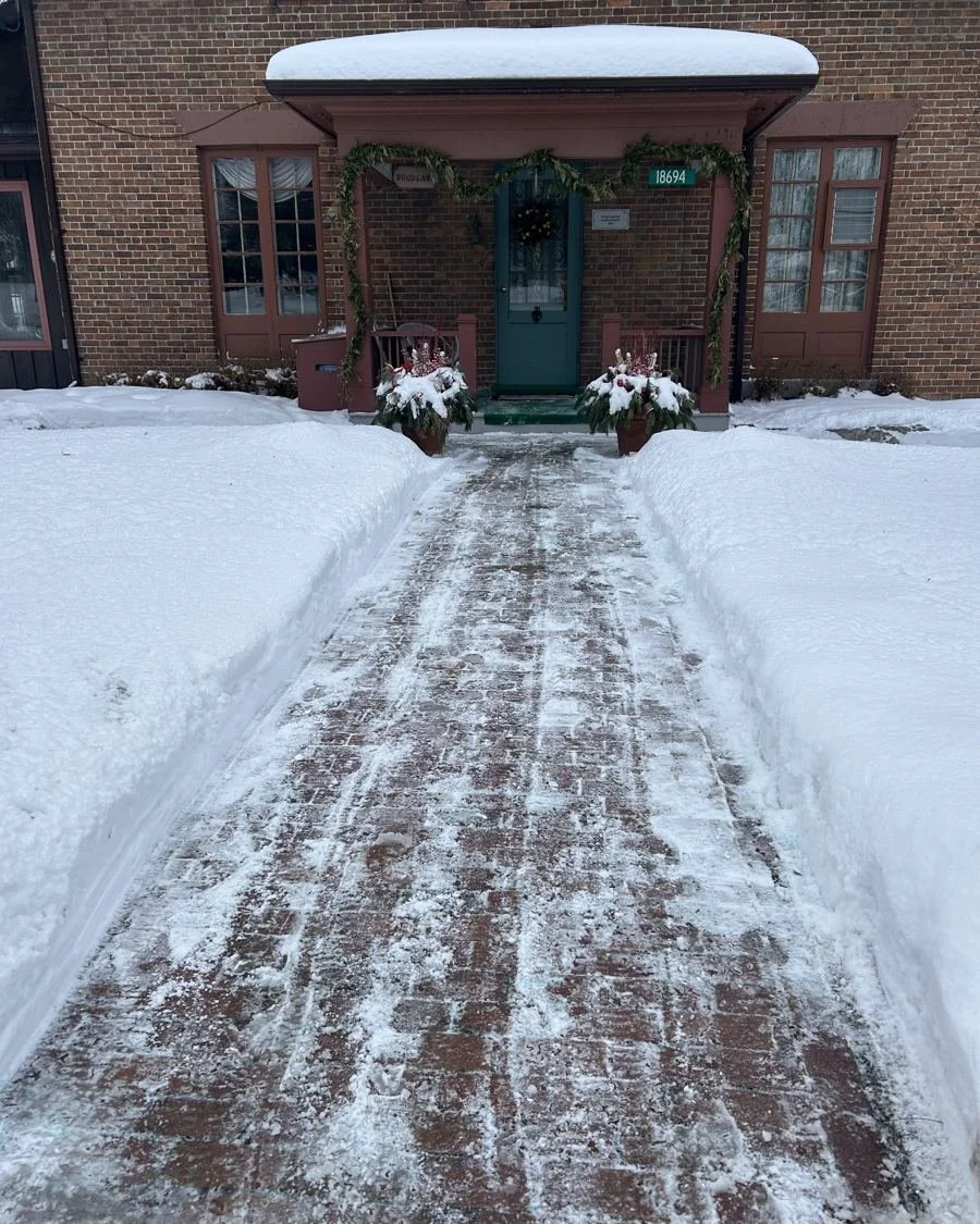 Same walkway cleared to the front door