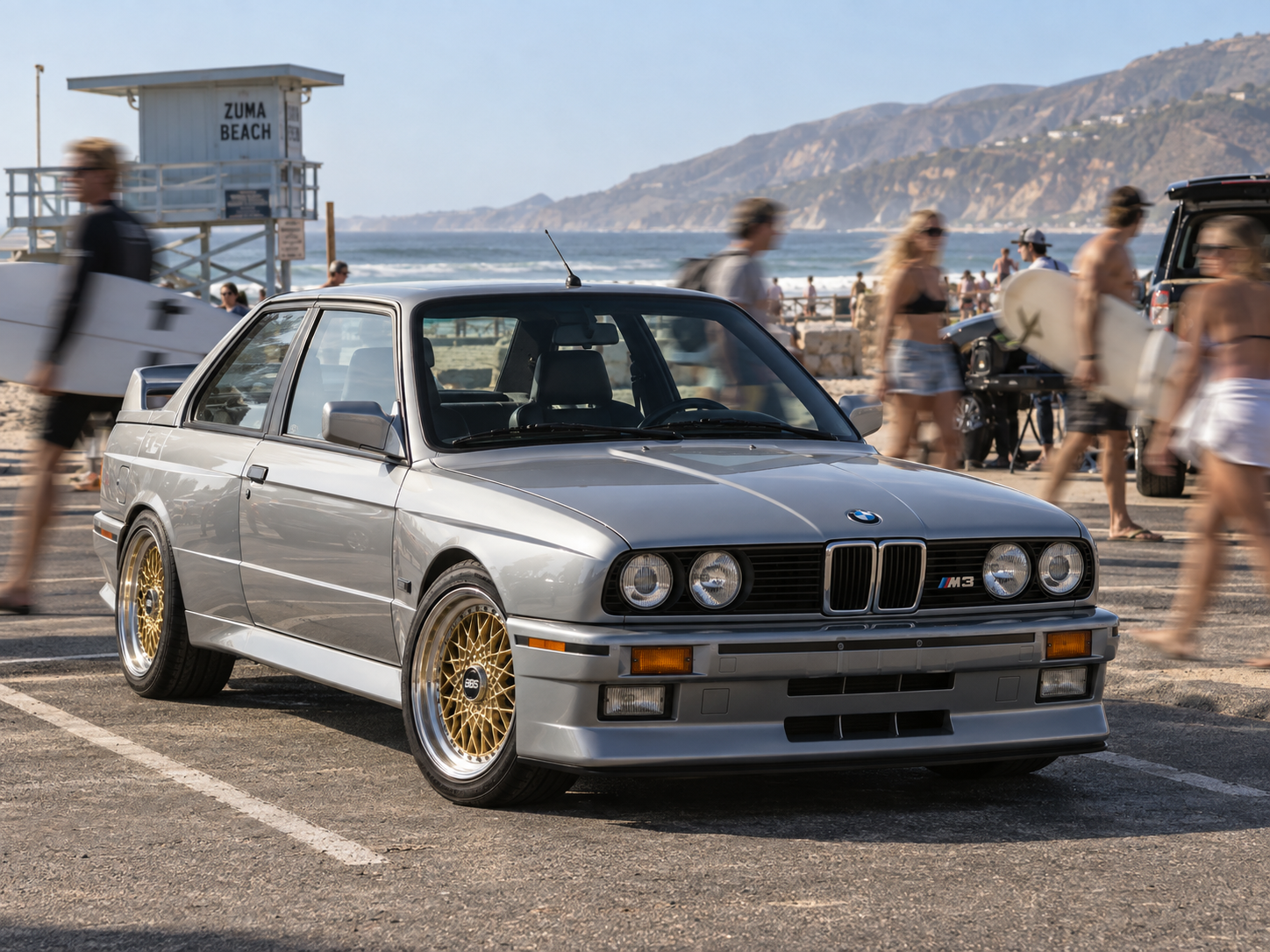Silver BMW E30 M3 by Zuma Beach