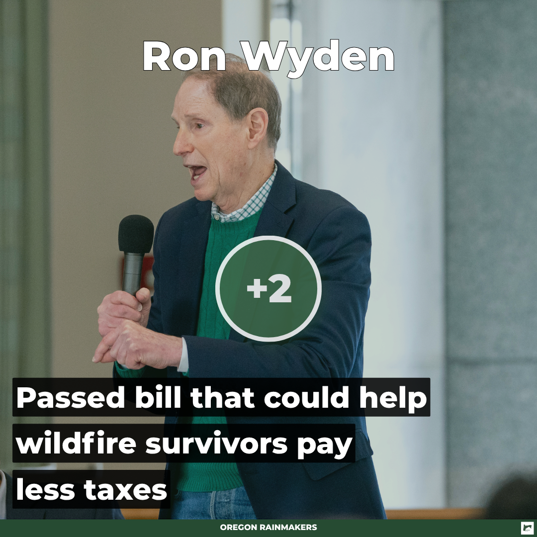 Sen. Wyden’s wildfire tax relief bill passes just before Congress recesses, goes to White House