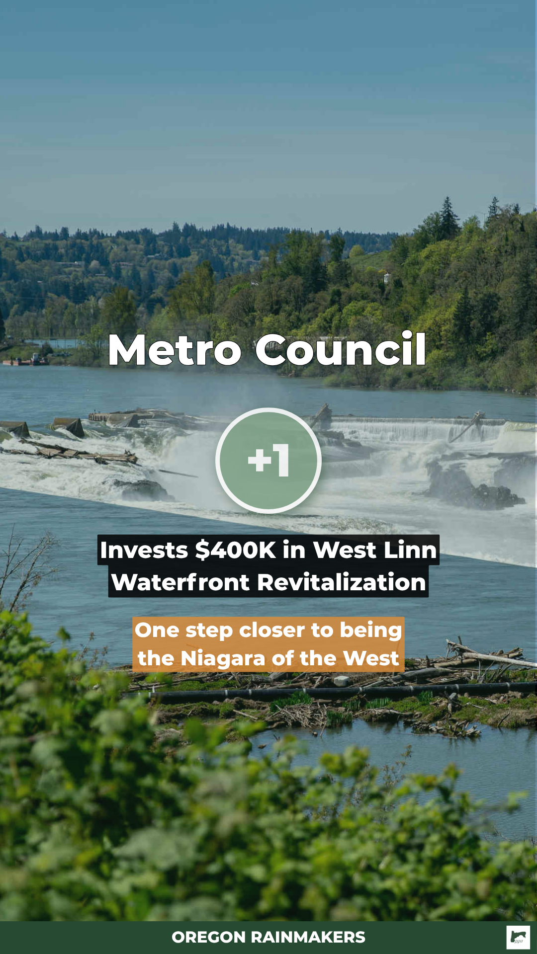West Linn is $400,000 closer to bringing its waterfront vision to life