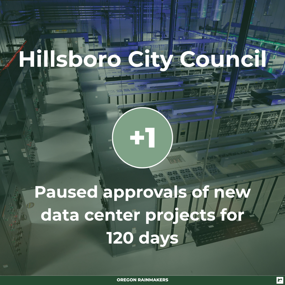 Hillsboro bans new data centers in surprise city council meeting