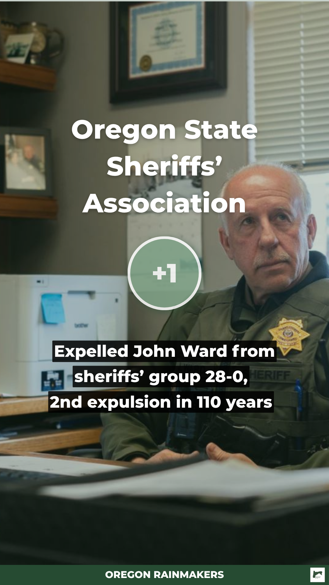 Oregon sheriffs toss Curry County’s John Ward from association