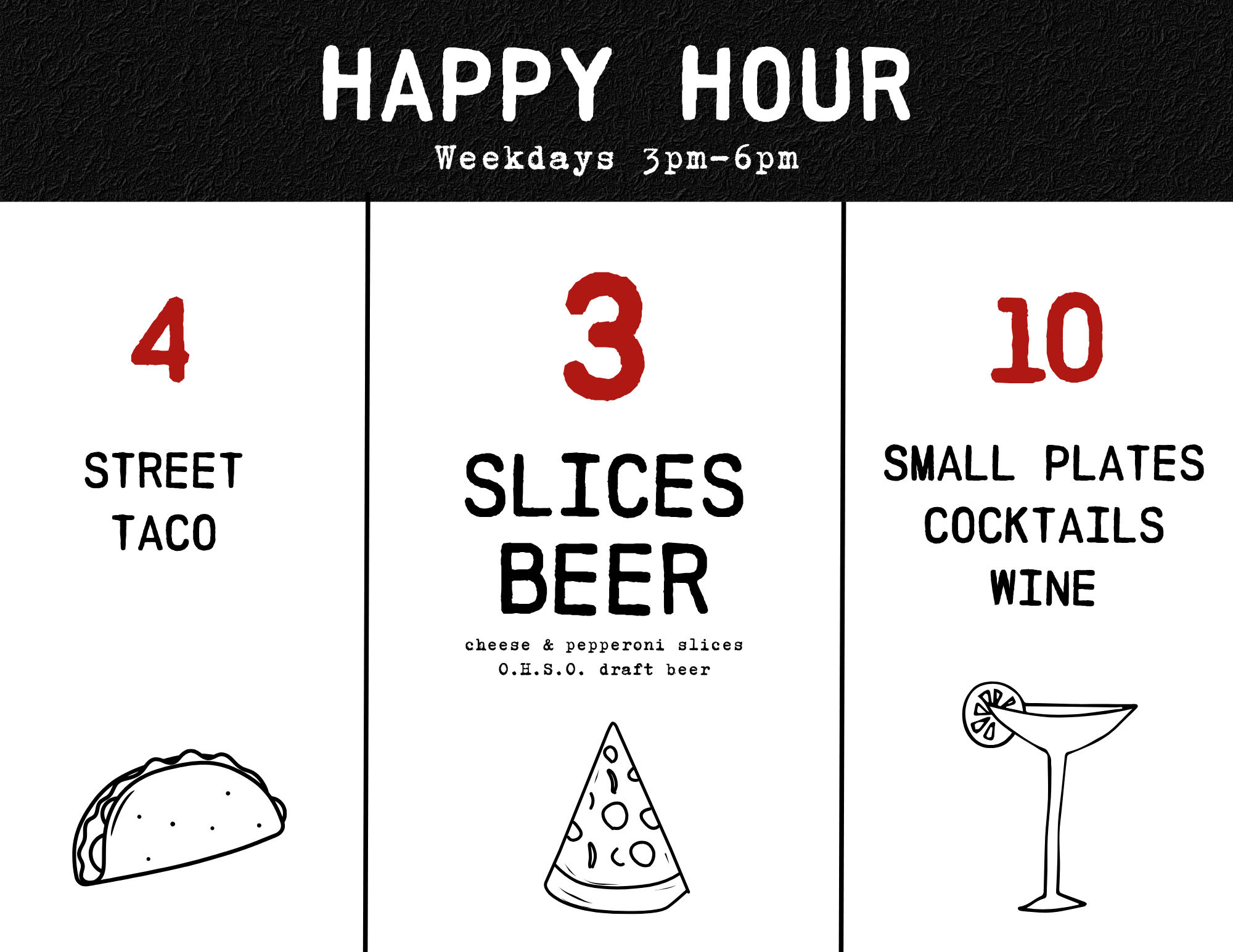Happy Hour Menu
