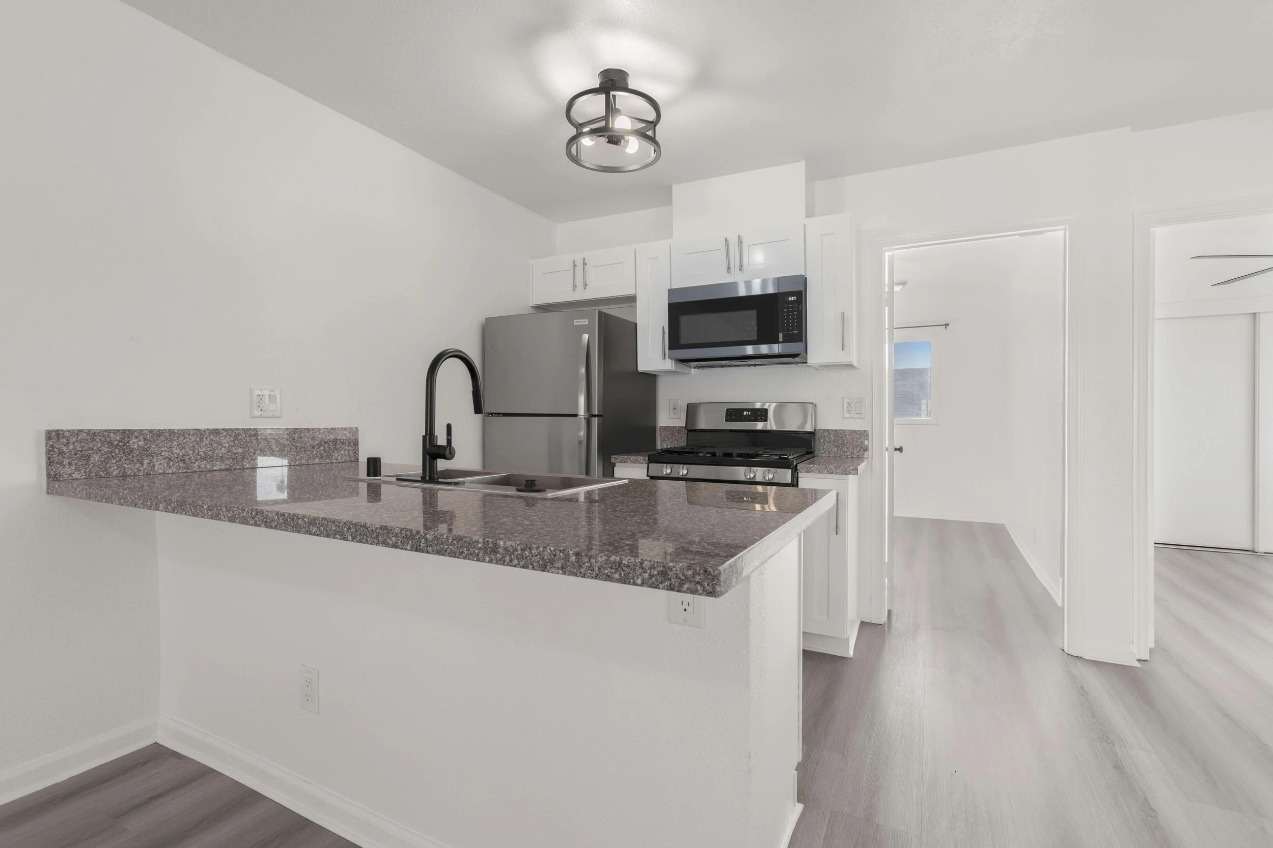 Completed multifamily apartment interior