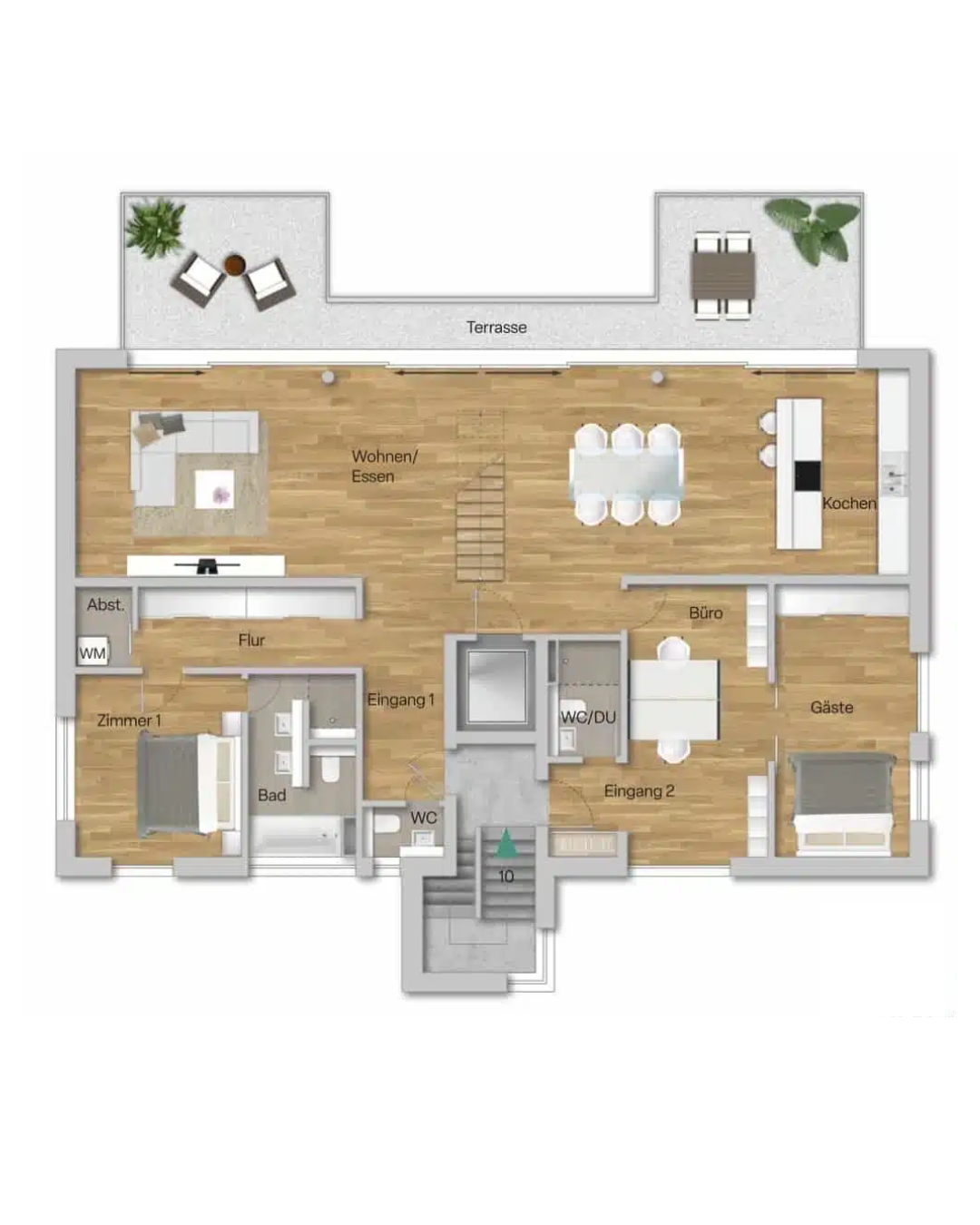 Grundriss Wohnung 1.10