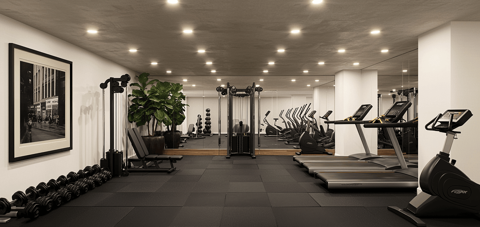 Harrison Building exterior at dusk