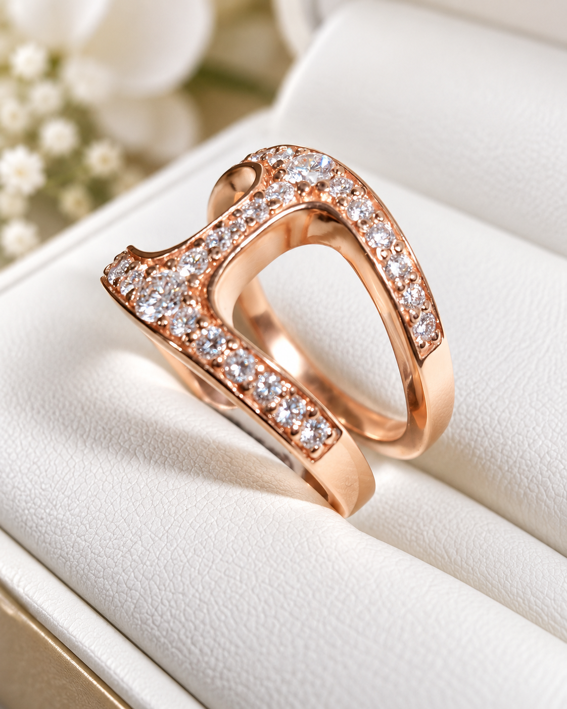 Custom wedding ring by Liz Hart.