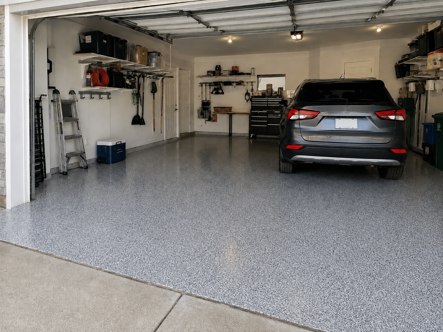 Residential garage floor coating project