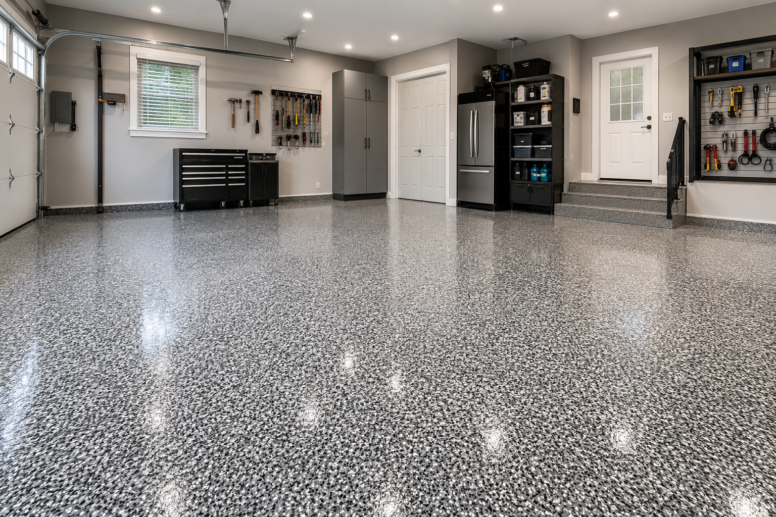 Residential epoxy garage floor in Tampa