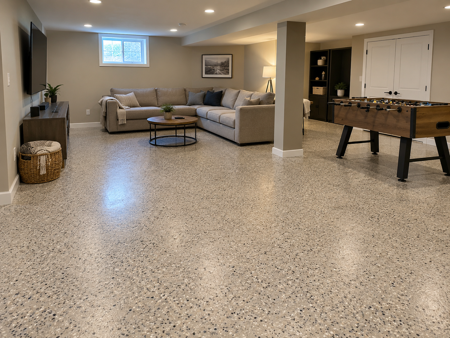 Home workshop floor coating project