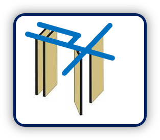 Individual panels multi-directional configuration