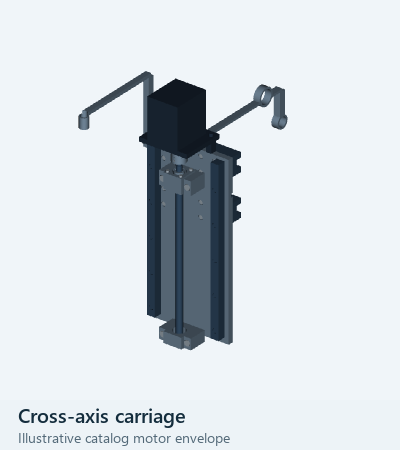 Wallasch CAD component group: Cross-axis carriage