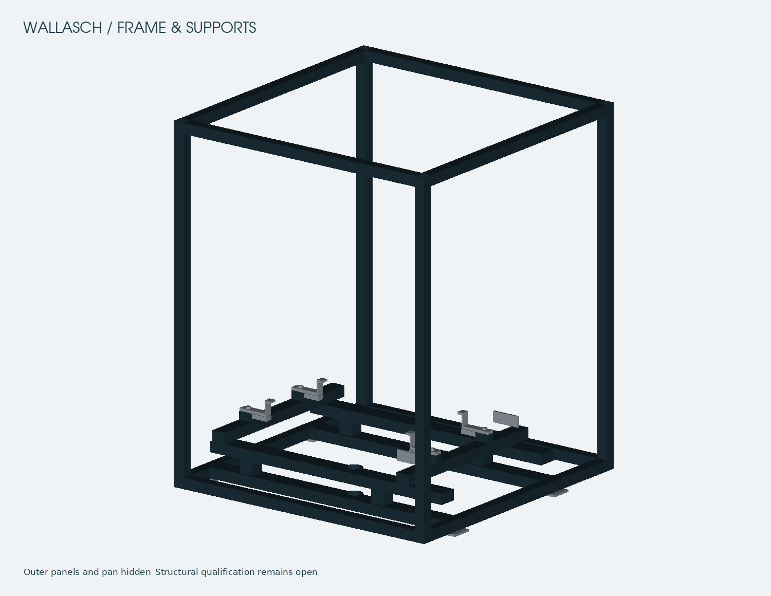 Frame and machine supports: optional Wallasch enclosure CAD study