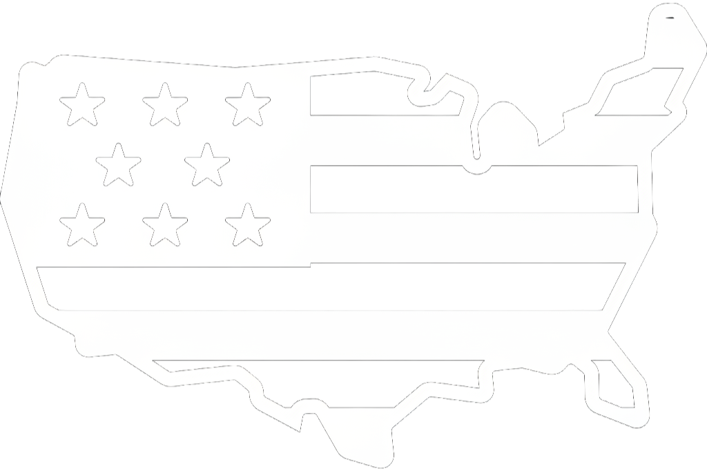 US flag map