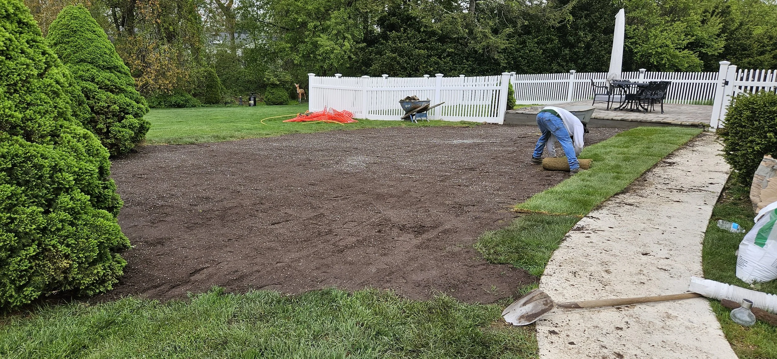 Landscaping work