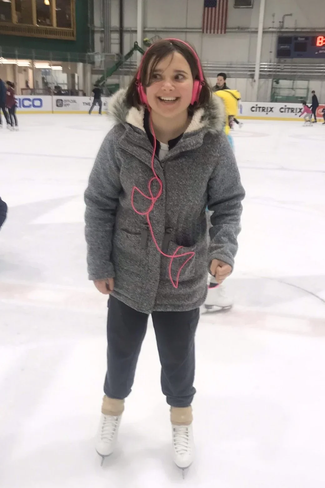  Sophie ice skating in March 2020 just before the shutdown. 