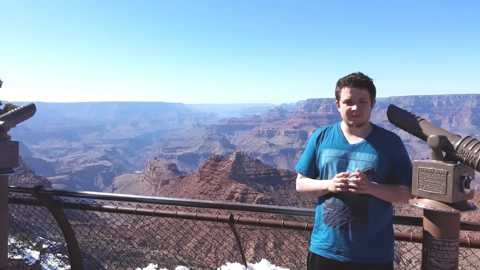   Nate on our way to California in March 2015.  