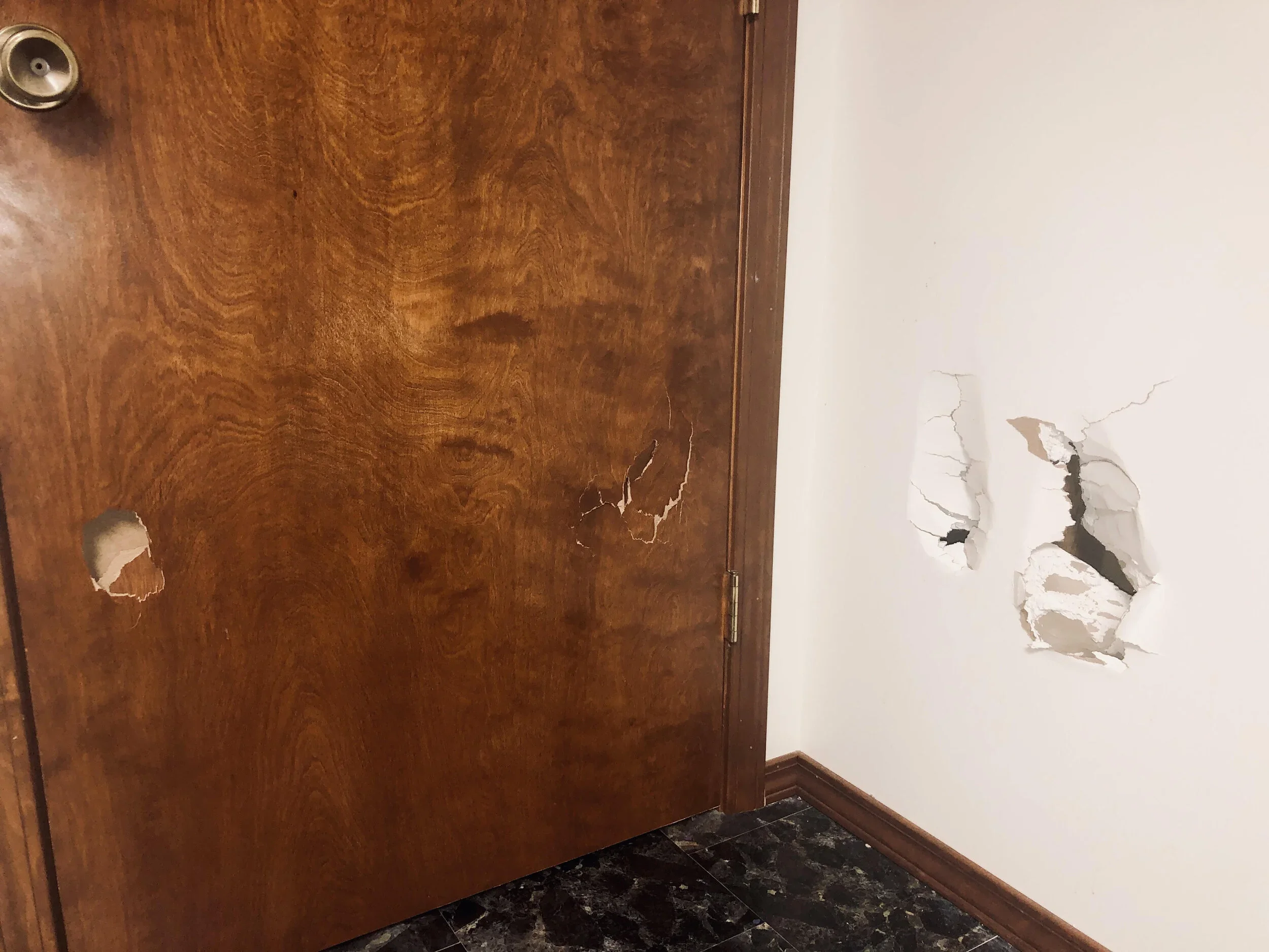  Some of the damage in the home. 