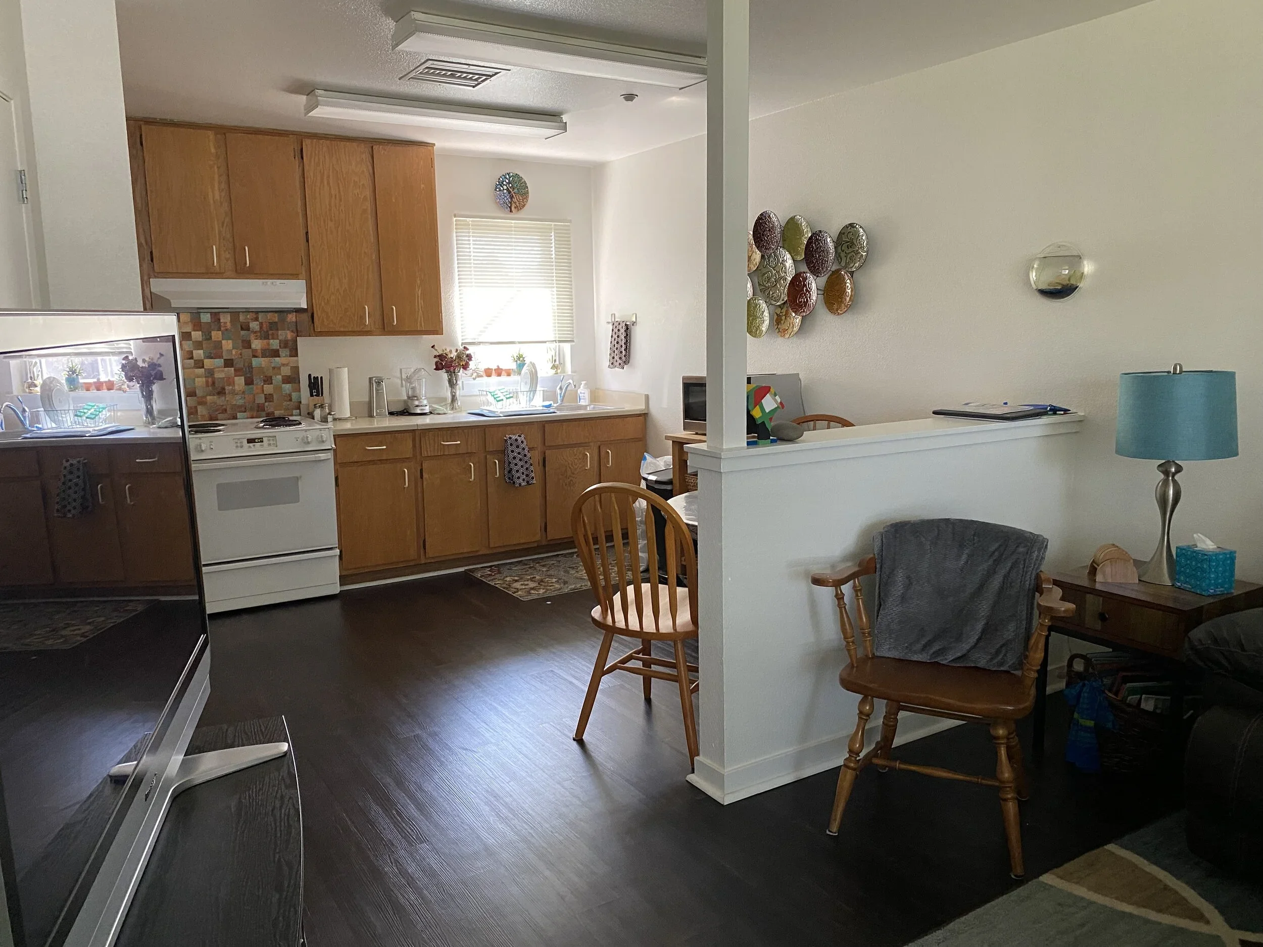  Interior of a 2-bedroom, 1 bath unit at Villa Esperanza. 