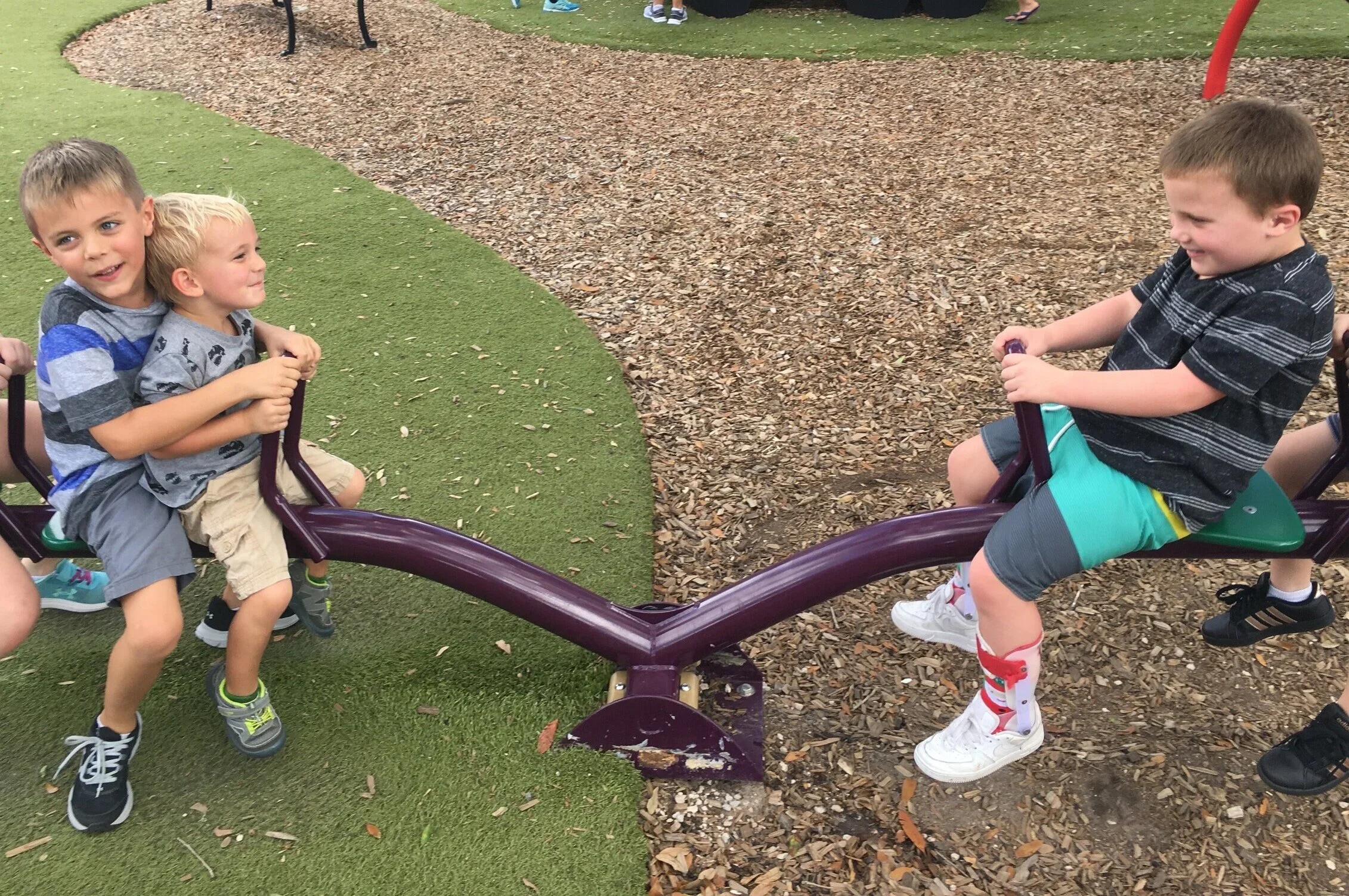  The author’s son Wyatt, right, with his two brothers. 