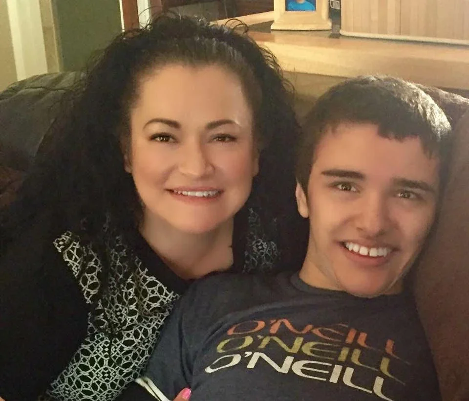  The author and her autistic son, Pablo. 