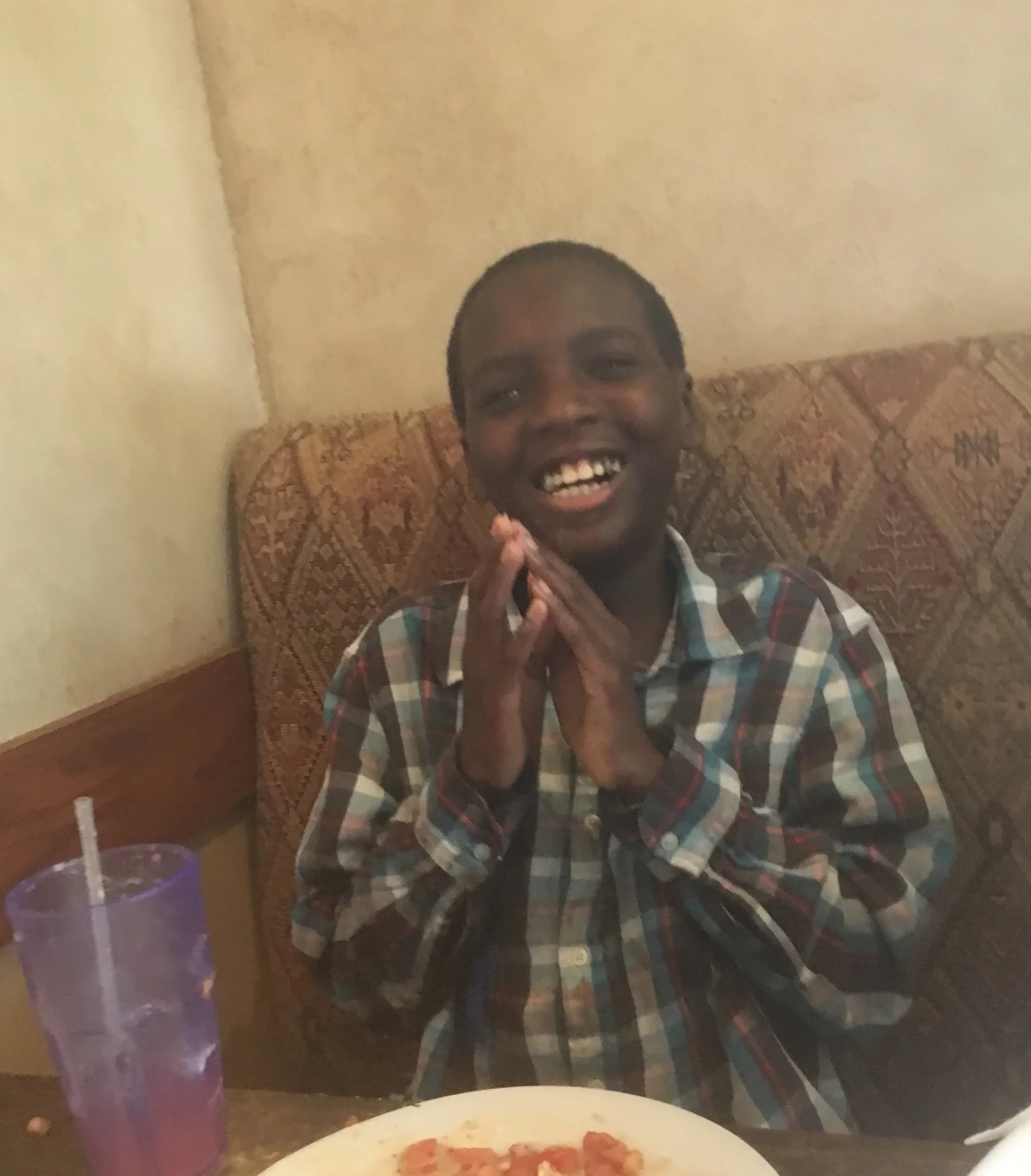  The author’s son enjoying a birthday outing. 