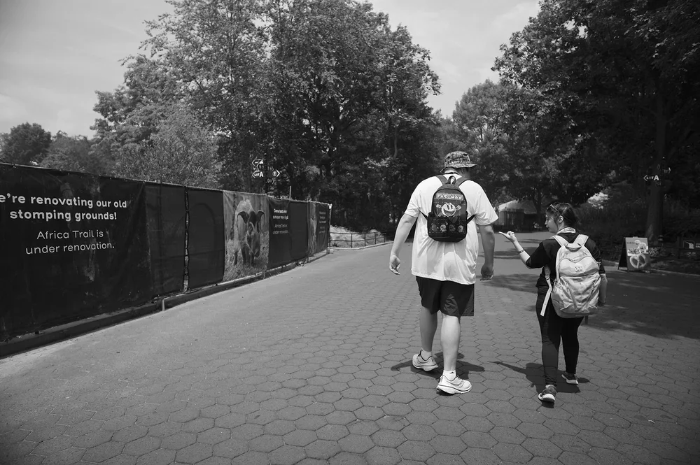 Luke and Jadyne walk the path together, just the two of them.
